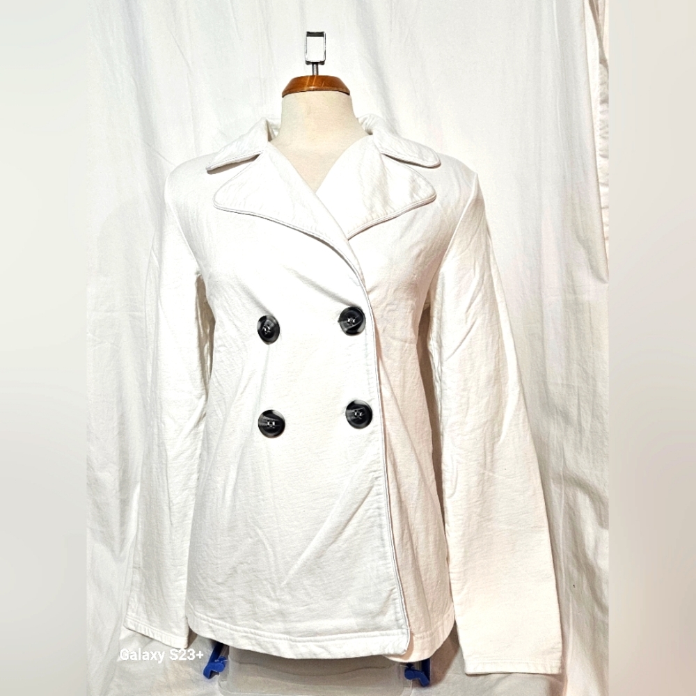 Medium Style & Co. White Cotton Jacket